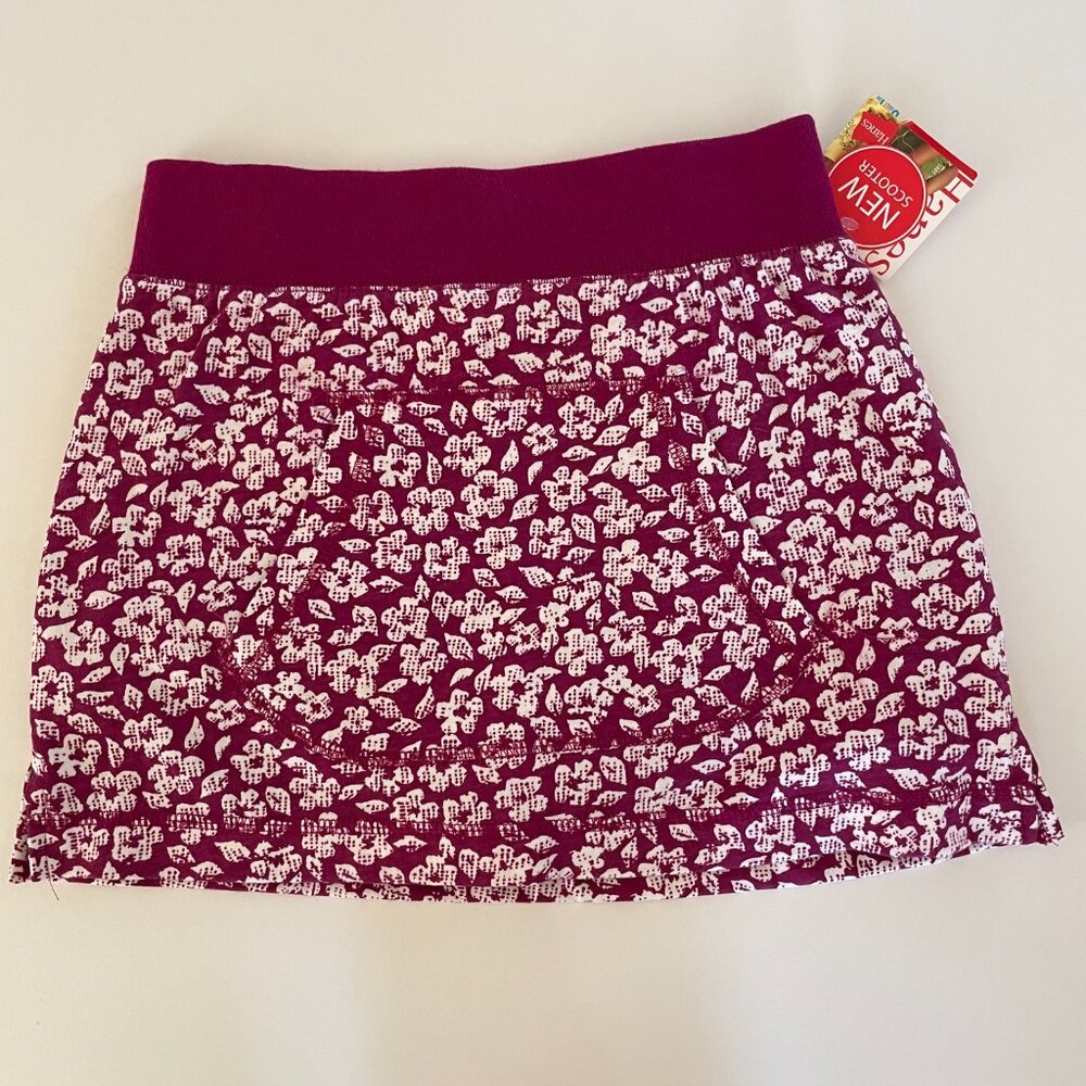 Girls Scooter Skort Skirt Hanes Just4fun line Maroon Stretch Size M (7/8) NWT